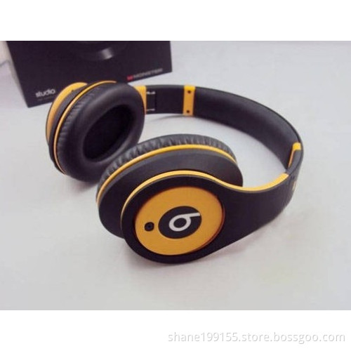 Professional Headphone Computer headphones Noise Reducing Studio in Yellow and Black